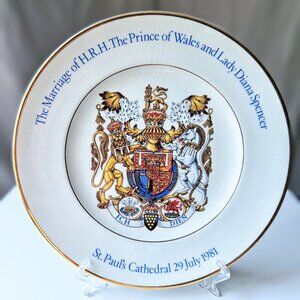 Vintage 1981 Royal Wedding Commemorative Souvenir Plate - 10 in